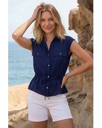Roman - Safari Tie Waist Button Jacket - Lyst