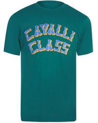 Roberto Cavalli - Layered Logo T-Shirt Cotton - Lyst