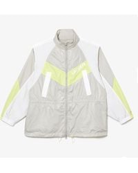 Lacoste - Oversized Damesjas Met Capuchon En Kleurblokken - Lyst