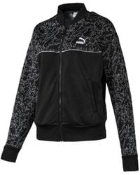 PUMA - Classics Sweat Jacket Aop Zip Up Track Top 595216 01 Textile - Lyst