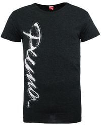 PUMA - Oversize Short Sleeved T-Shirt Graphic Tee Charcoal 822354 02 S - Lyst