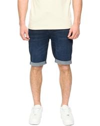 Crosshatch - Youlgreeve Denim Belted Shorts (Dark Wash) - Lyst