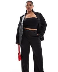 ASOS - Curve Straight Leg Tailored Tux Trouser Co-Ord - Lyst