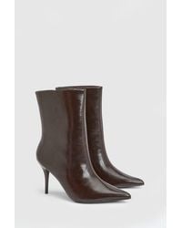 Faith - Yasmin Faux Leather High Stiletto Ankle Boots - Lyst