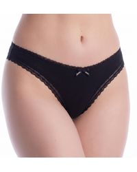 BOSS - Microfiber Thong With Lace 50545732 - Lyst