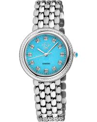 Gv2 - Arezzo Diamond Watch,Ss Case, Dial, 316L Staibless Steel Bracelet Watch - Lyst