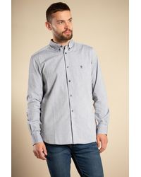 French Connection - Blue Cotton Long Sleeve Oxford Shirt - Lyst