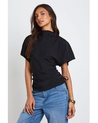 Boohoo - Tall Loose Ruched Side Body Top - Lyst