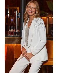 Sosandar - Petite Winter Premium Glittering Jewel Embellished Blazer - Lyst