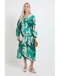 Wallis - Petite Summer Tropical Midi Dress - Lyst