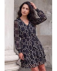 D.u.s.k - Spot Print Tie Waist Dress - Lyst