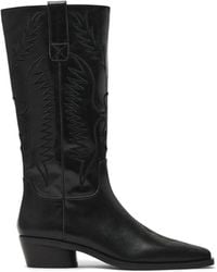 Steve Madden - Leather Trevi Boot Blacks - Lyst