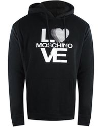 Moschino - Love Bold Logo Hoodie Cotton - Lyst
