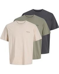 Jack & Jones - 3-Pack T-Shirts Short Sleeve O-Neck - Lyst