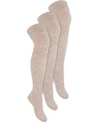 Steve Madden - 3 Pairs Over The Knee Wool Socks - Lyst