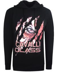 Roberto Cavalli - Peeking Tiger Design Hoodie Cotton - Lyst