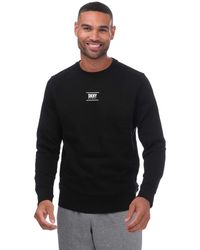 DKNY - Sweatshirt Met Logo Bedrukt Crew Hals (zwart) - Lyst