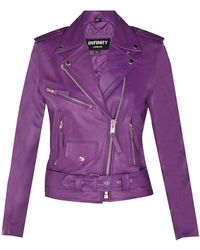 Infinity Leather - Cowhide Biker Jacket-Mansfield - Lyst