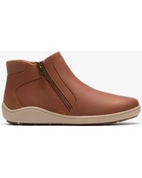 Clarks - Bryianne Carly Tan Leather Boots - Lyst