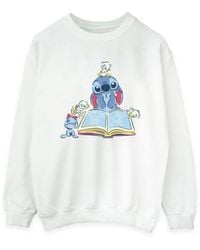 Disney - Ladies Lilo & Stitch Reading A Book Sweatshirt () - Lyst