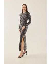 Hiccup - Leopard Print Maxi Dress With Slit - Lyst