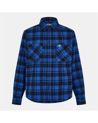 Off-White c/o Virgil Abloh - Arrow Plaid Cotton Long Sleeve Embroidered Shirt - Lyst