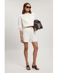 Karen Millen - Utility Organdie Pocket Detail Short - Lyst