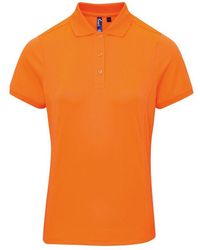 PREMIER - Coolchecker Korte Mouw Pique Polo T-shirt (neon Oranje) - Lyst