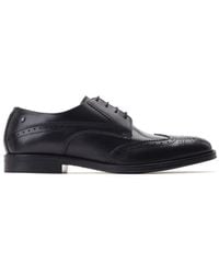 Base London - Cochran Waxy Brogue Shoes Leather - Lyst