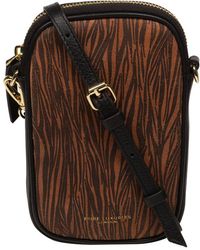 Pure Luxuries - 'Alaina' Print Nappa Leather Cross Body Phone Bag - Lyst