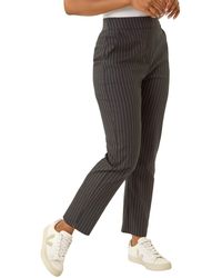 Roman - Petite Stripe Bengaline Stretch Trouser - Lyst