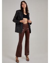 Pink Vanilla - Flare Leather Look Trousers - Lyst
