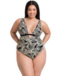 Curvy Kate - Cs038607 Ripple Reef Reversible Non Wired Swimsuit - Lyst