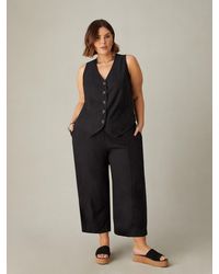 Live Unlimited - Linen Blend Wide Leg Trousers - Lyst
