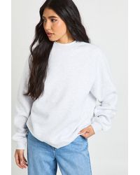 Boohoo - Tall Raglan Seam Oversized Sweatshirt - Lyst