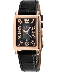 Gevril - Ave Of Americas Mini Swiss Quartz Mop Dial Watch, Genuine Leather - Lyst