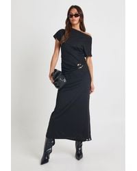 Boohoo - Cowl Neck Trim Detail Maxi Dress - Lyst