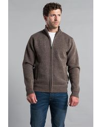 Kensington Eastside - Full Zip Jumper With Faux Fur Lining - Lyst