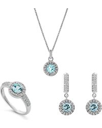 Orphelia - 'Bristol' 925 Sterling Set: Necklace + Earrings + Ring - Lyst