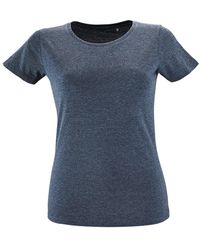 Sol's - Ladies Regent Fit Short Sleeve T-Shirt (Heather Denim) - Lyst