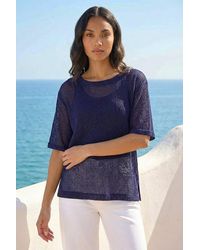 Roman - Oversized Textured Stretch Top - Lyst