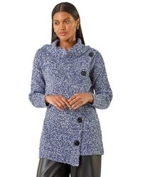 Roman - Roll Neck Button Detail Longline Jumper - Lyst
