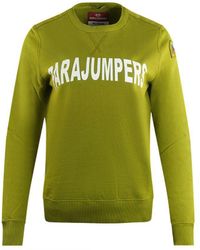 Parajumpers - Bianca Large Brand Logo Green Jumper - Lyst