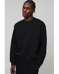 BoohooMAN - Basic Oversized Boxy Crew Neck Sweatshirt - Lyst