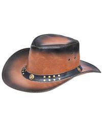 Infinity Leather - Australian Smoke Western Style Cowboy Outback Real Aussie Bush Hat - Lyst