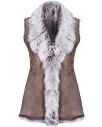 Infinity Leather - Toscana Sheepskin Long Gilet-Sorocaba - Lyst