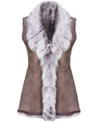 Infinity Leather - Toscana Sheepskin Long Gilet-Sorocaba - Lyst
