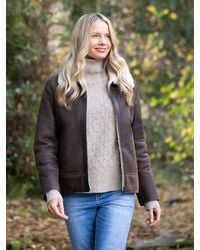 Lakeland Leather - Clough Shearling Aviator Jacket - Lyst