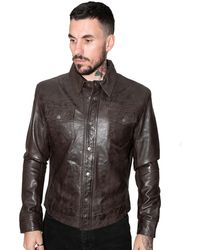 Infinity Leather - Retro Shirt Jeans Jacket-Beijing - Lyst