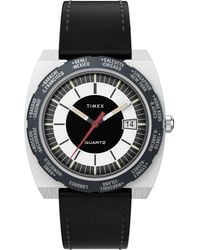 Timex - World Time Reissue Watch Tw2V69500 Leather (Archived) - Lyst